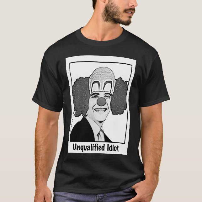 Okvalificerad idiot för president tee (Framsida)