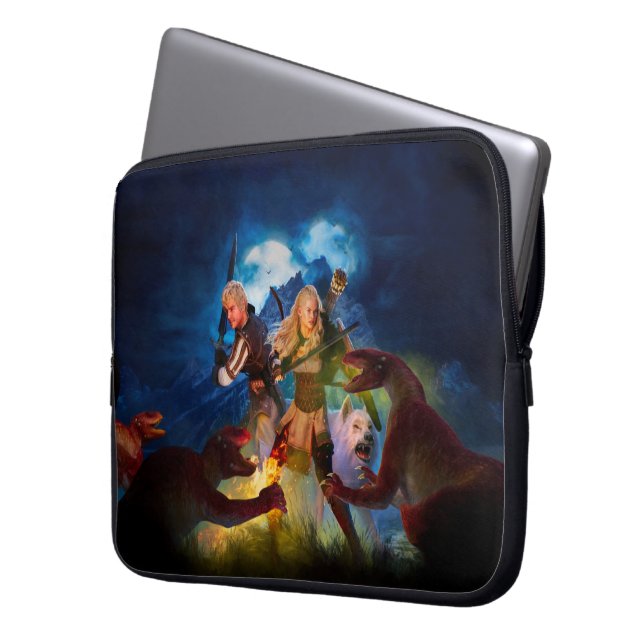 Okvenkelt flamma - Laptop sleeve (Framsidan Vänster)