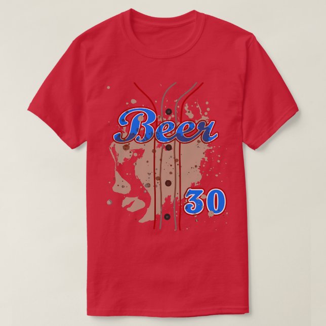 ÖL 30 Öl Drinker Halloween Costume Tailgate Pa T Shirt (Design framsida)