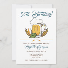 Öl 50:e födelsedagsinbjudan inbjudningar