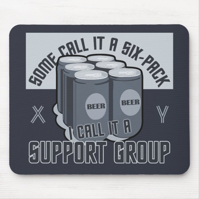 Öl 6- pack anpassningsbar mousserande musmatta (Framsidan)