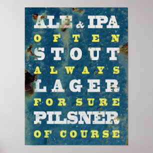 Öl alltid. Vintage öl poster. Öl Poster