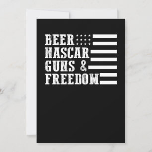 Öl Älskare Öl Nascar Guns Frihet Tack Kort