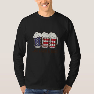 Öl Amerikansk Flagga 4:e Juli Män Kvinnor Drickand T Shirt