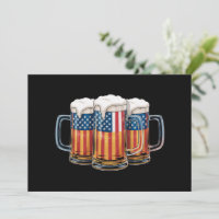 Öl Amerikansk Flagga 4:e Juli Merica Drickande USA