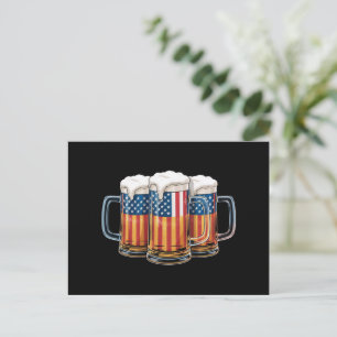 Öl Amerikansk Flagga 4:e Juli Merica Dricker USA Vykort