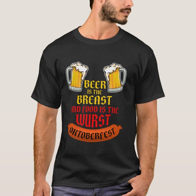 Öl är brösten som är den vassaste leksaken t shirt (Framsida)
