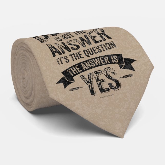 Öl är inte svaret slips (Rullad)