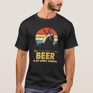 Öl är min sprit, Hjort Drink Pub Retr T Shirt