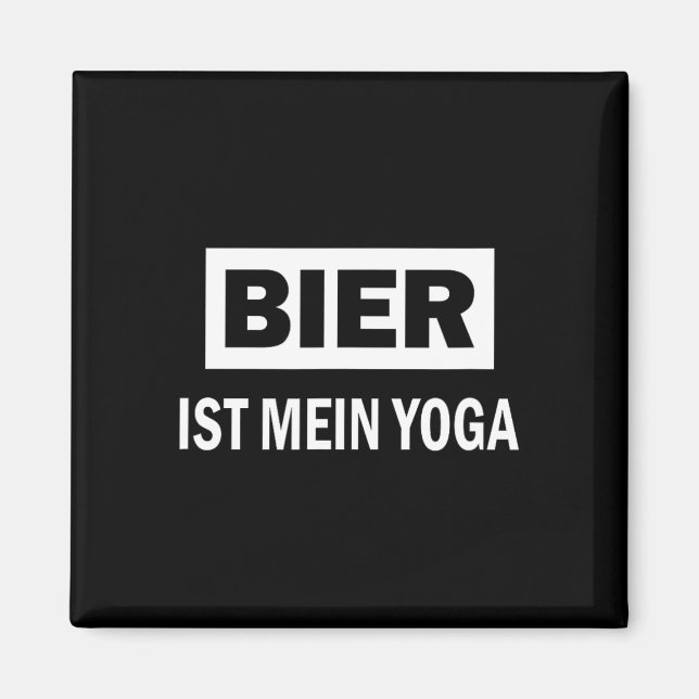 Öl Är Min Yoga Citat Öl Magnet (Framsidan)