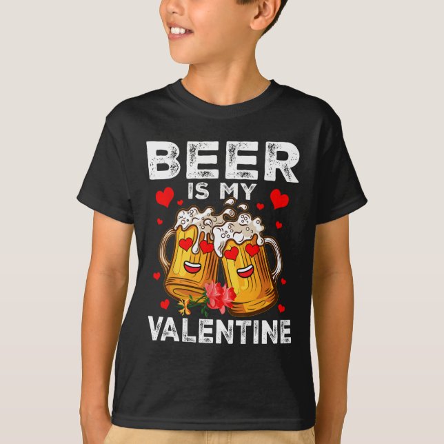 Öl är mina hjärtans pärlor av öl-Valentineser från T Shirt (Framsida)