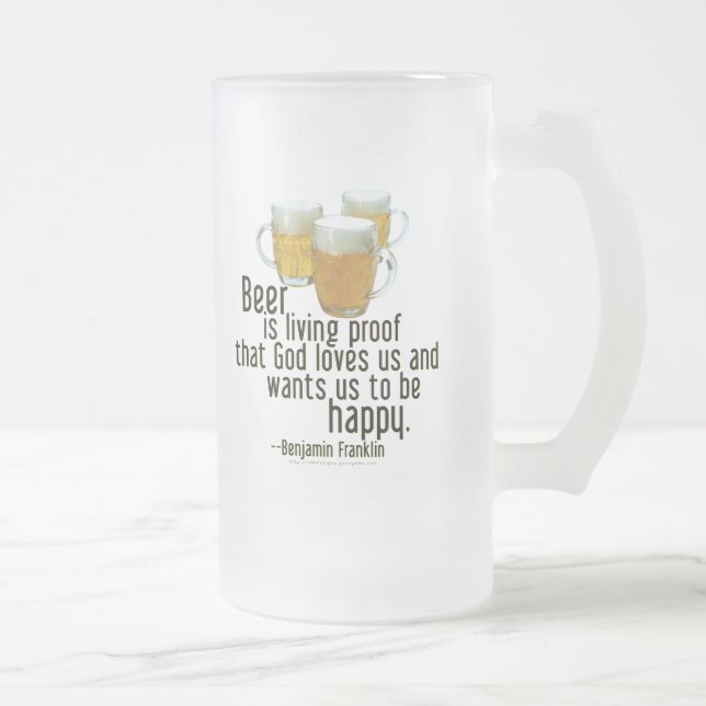 Öl är motståndskraftig (Franklin) Frostat Ölglas (Höger)