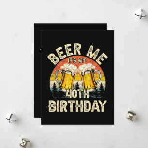 Öl åt mig, det är min 40-årsdag julkort