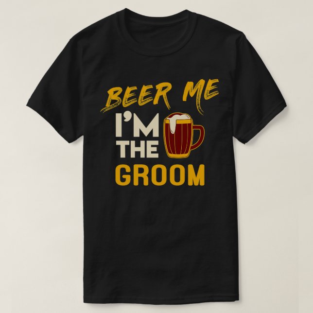 Öl åt mig jag är brudgum 5 t shirt (Design framsida)