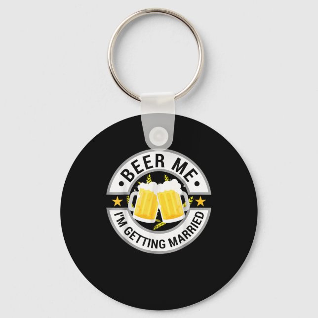 Öl åt mig jag gifter mig Skanparty Drinking Nyckelring (Framsida)
