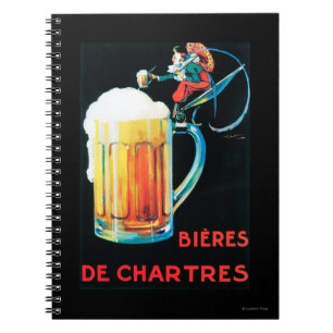 Öl av Chartres den befordrings- affischen Anteckningsbok Med Spiral