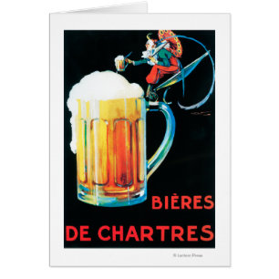 Öl av Chartres den befordrings- affischen Hälsningskort