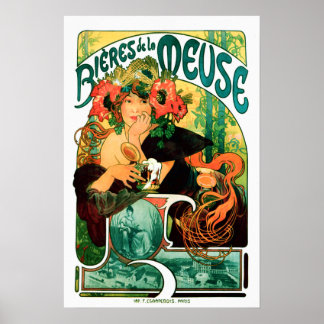 Öl av Meuse Alphonse Mucha Fine Art Poster