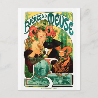 Öl av Meuse Alphonse Mucha Fine Art Vykort