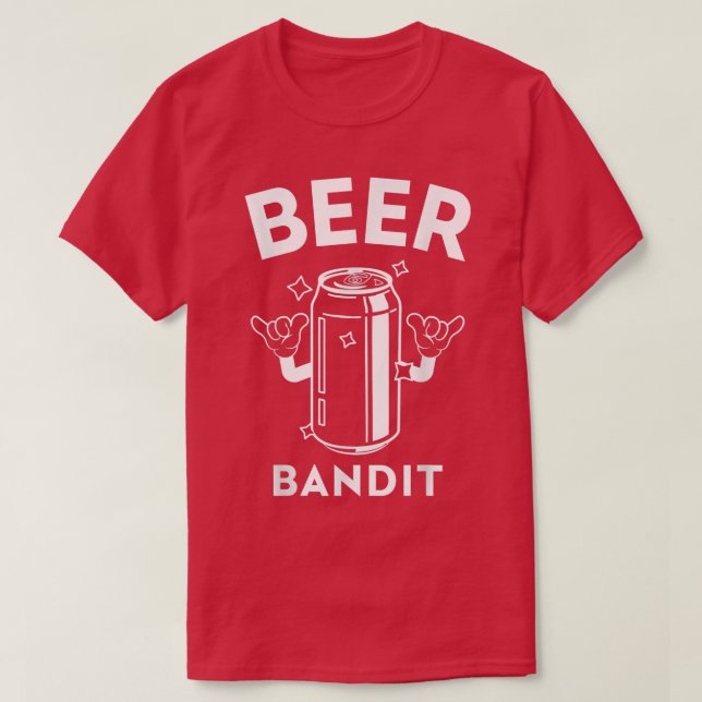 Öl Bandit - lustigt öl som dricker T-Shirt (Design framsida)
