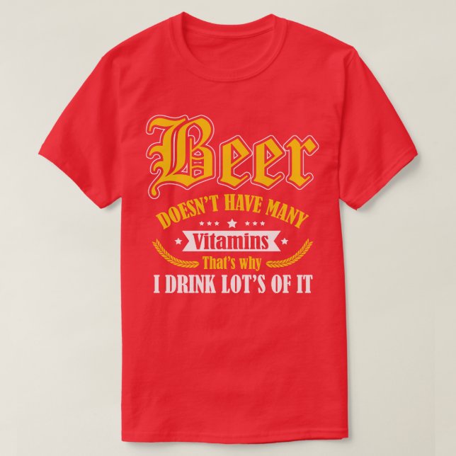 Öl behöver mer vitaminer t shirt (Design framsida)