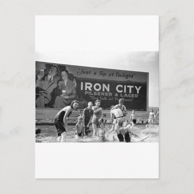 Öl Billboard, 1938 Vykort (Framsida)