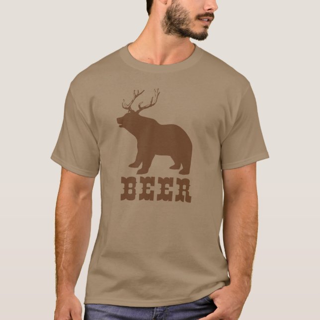 Öl (Björn + Hjort) T Shirt (Framsida)
