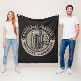 Öl Brewery Big Mugg vid Personlig NAMN Fleecefilt