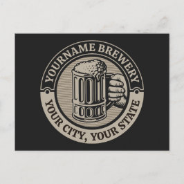 Öl Brewery Big Mugg vid Personlig NAMN Vykort