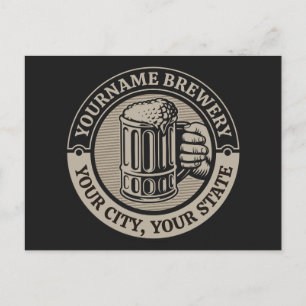 Öl Brewery Big Mugg vid Personlig NAMN Vykort