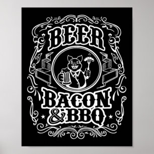Öl Bycon och Bbq Poster