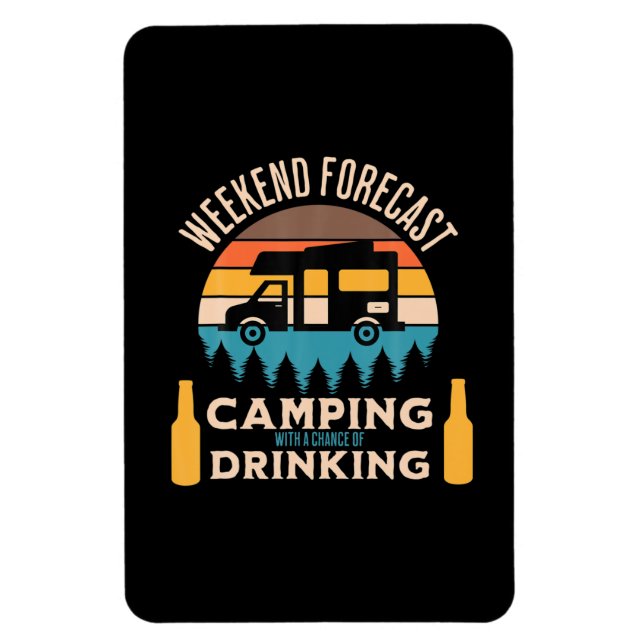 Öl Camping Med Öl Födelsedag Magnet (Vertikal)