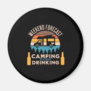 Öl Camping Med Öl Födelsedag Magnet