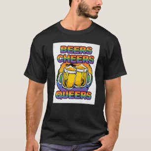 Öl Cheers Queers Bisexual Transgender Kärlek Lgbt T Shirt