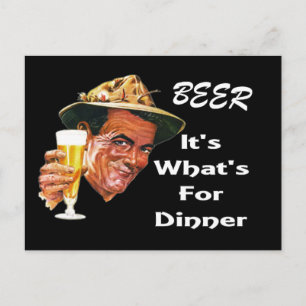 Öl, det är vad det är för middag! vykort
