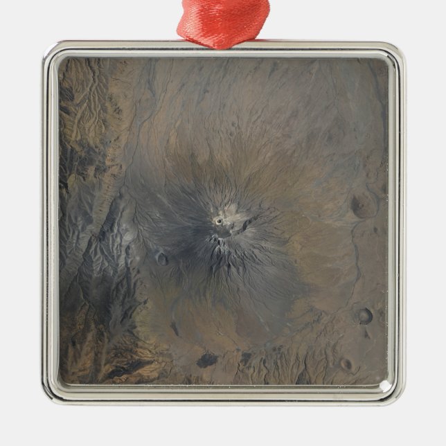 Ol Doinyo Langai i Tanzania Julgransprydnad Metall (Framsidan)