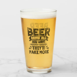 Öl dricker allt du vill ha glaskopp