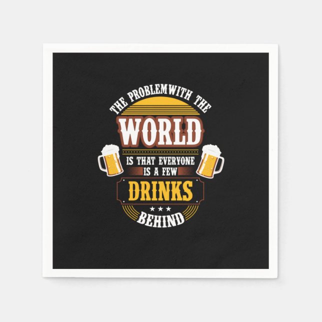 Öl drinkare alla är några drinkar efter födsel pappersservett (Framsidan)