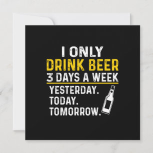 Öl drinkare jag dricker bara öl födelsedag inbjudningar