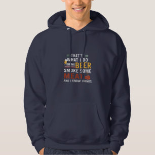 Öl drinkare jag dricker öl röker lite kött födelse hoodie