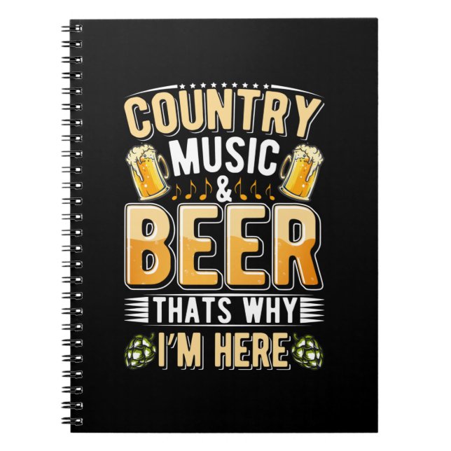 Öl Drinker Land Music Beer Drinking Birthday Anteckningsbok (Framsidan)