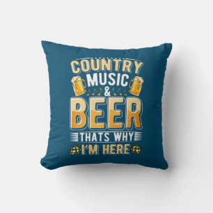 Öl Drinker Land Music Beer Drinking Birthday Kudde