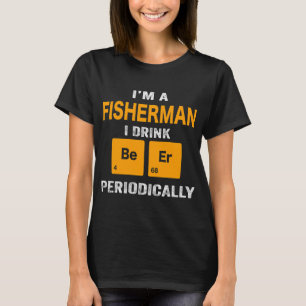 Öl dryckare present, rolig fiskare skjorta, fiskar t shirt