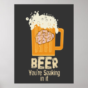Öl Du blöder i den Skriv ut Poster