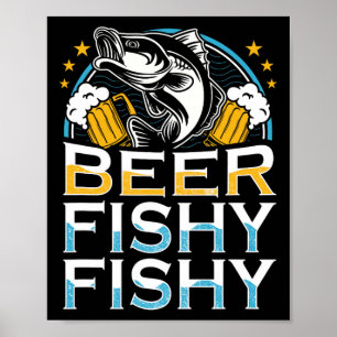 Öl Fiskig Fiskig Fiskig Fiske Älskare Fiskare Retr Poster