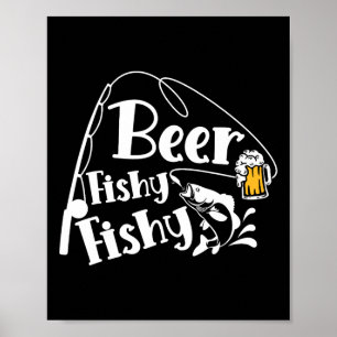 Öl Fiskig Fiskig Rolig Fiske Alkoholälskare Citat Poster