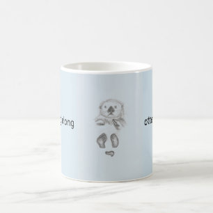 Öl flytande i vatten kaffemugg