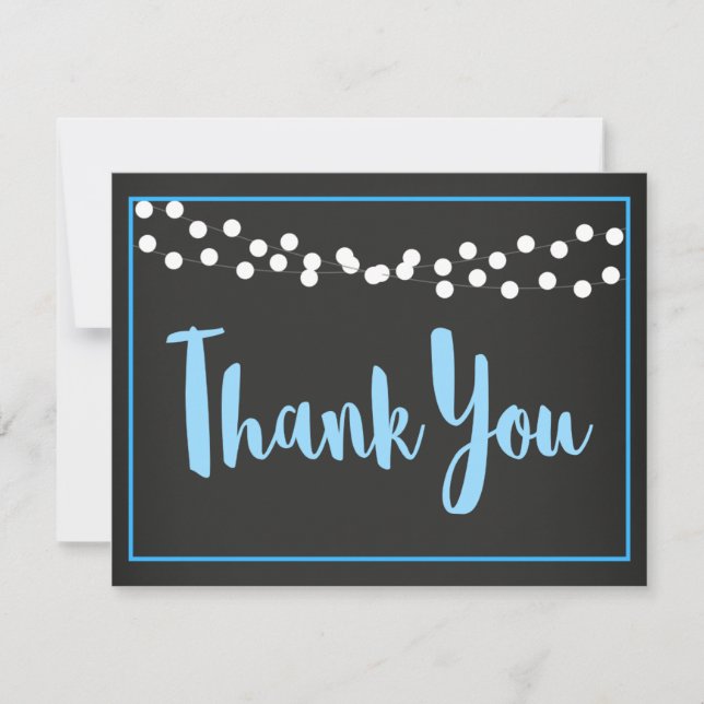 Öl för baby för BBQ för svart tavlablåtttack | Tack Kort (Framsida)