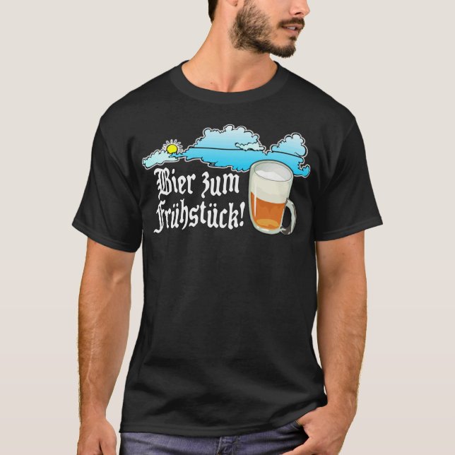 Öl för frukosten - tysk t-shirt (Framsida)