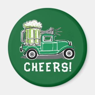 Öl för grönt för st patrick's dayvintagelastbi magnet